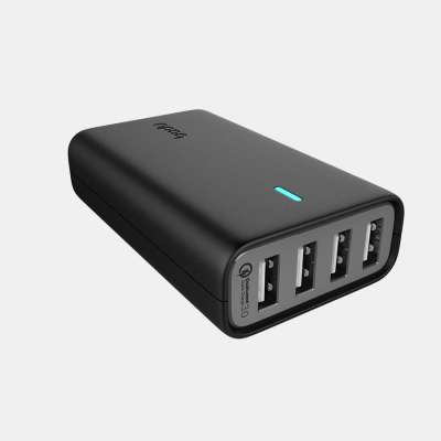 38W Quick Charge 3.0 Multiple USB Charging Station Fast Phone Charger