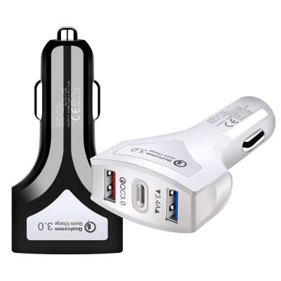 USB Car Phone Charger Type C PD Car Charger for Mobile Phone for MacBook Laptop 3 In 1 Multi Ports Factory Direct Sale