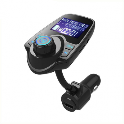 Manufacturer Amazon popular T10 car MP3 player FM transmitter hands free phone charger car wireless charger with USB port dual c